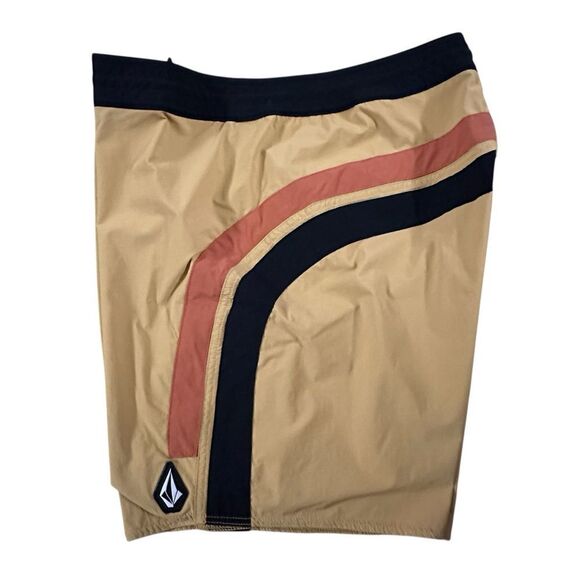 Volcom Men's Tan Swim Shorts - Picture 8 of 9